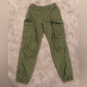 Free Assembly Elastic Green Cargo Pants